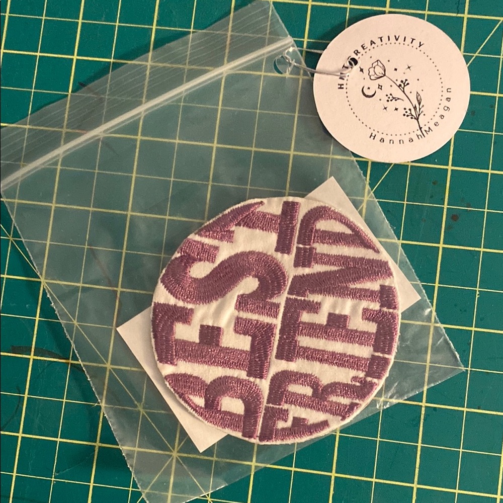 Purple 'Best Friend' Iron On Patch